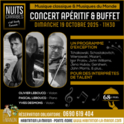 Concert, Apéritif et Buffet Dimanche 19 Octobre à 11h30