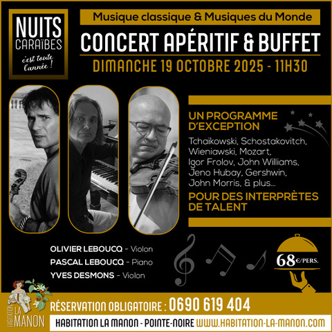 Concert, Apéritif et Buffet Dimanche 19 Octobre à 11h30
